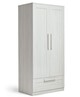 Atlas 4 Piece Cotbed with Dresser Changer, Wardrobe, and Premium Dual Core Mattress Set - Grey image number 9